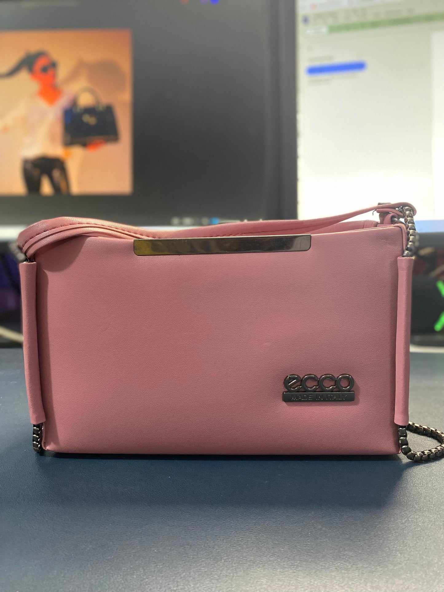 Casual Pink Italian Sling Bag For Women