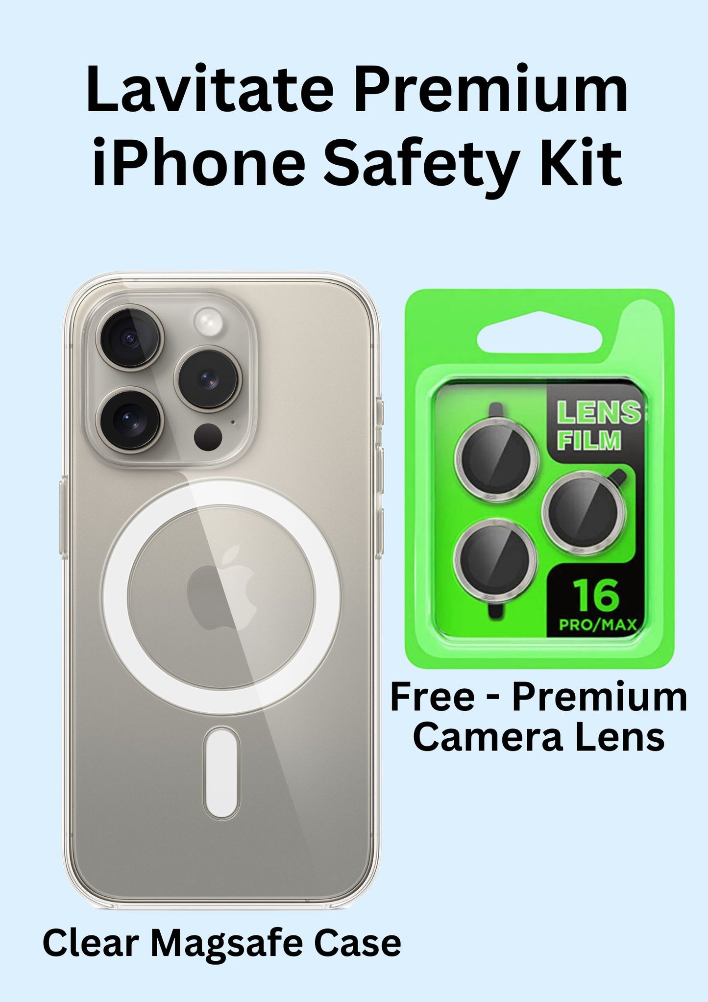 Lavitate Magsafe iPhone Cover With Free Camera Lens Protector