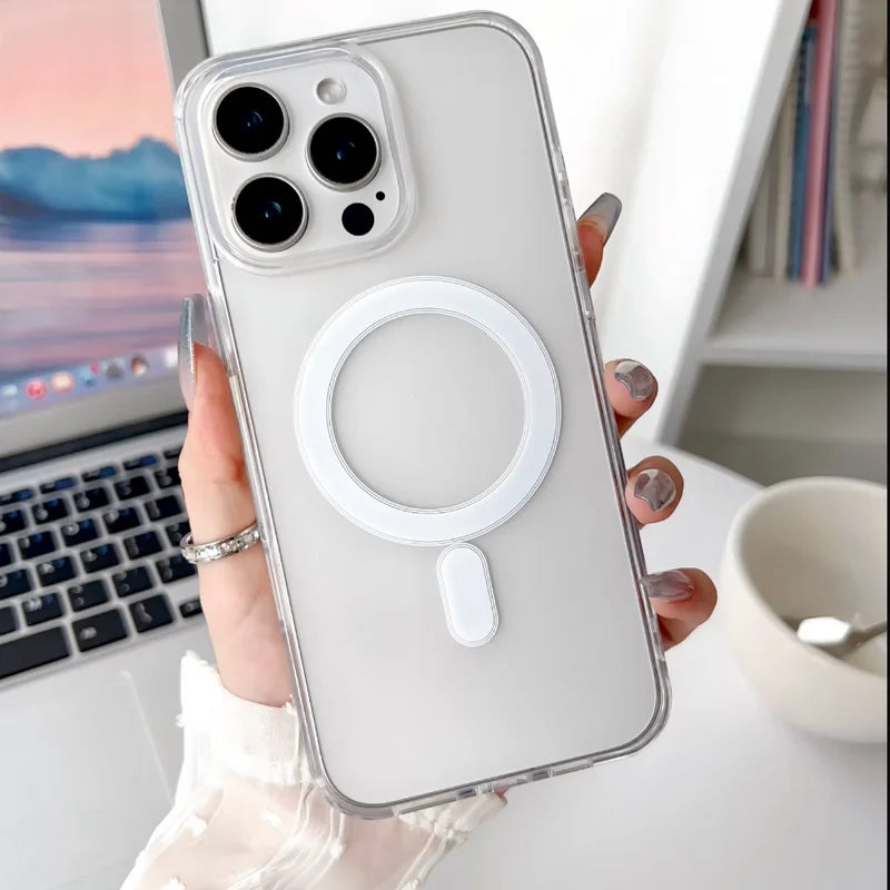 Clear MagSafe iPhone Cover Pack of 3 Combo with Camera Lens